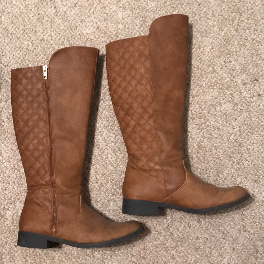 Tall brown boots